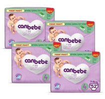 Canbebe 4 Numara Bantlı Bebek Bezi 4x52'li