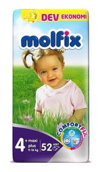 Molfix Comfortfix 4 Numara Bantlı Bebek Bezi 52'li