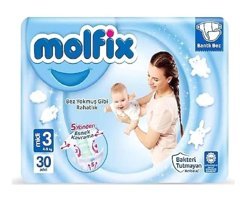 Molfix 3 Numara Bantlı Bebek Bezi 30'lu