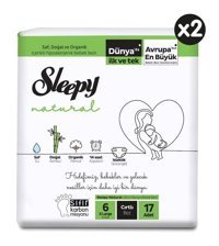 Sleepy Natural 6 Numara Bantlı Bebek Bezi 34'lü