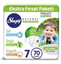Sleepy Natural 7 Numara Bantlı Bebek Bezi 70'li