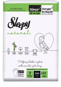 Sleepy Natural 7 Numara Bantlı Bebek Bezi 4x28'li
