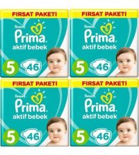 Prima Pampers 5 Numara Bantlı Bebek Bezi 4x46'lı