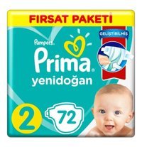 Prima Pampers 2 Numara Bantlı Bebek Bezi 2x72'li