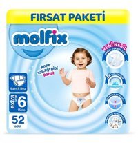 Molfix 6 Numara Bantlı Bebek Bezi 52'li