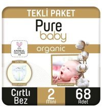 Sleepy Organik 1 Numara Organik Bantlı Bebek Bezi 68'li