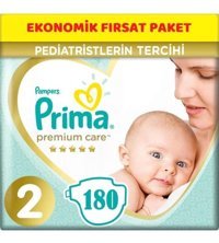 Prima Premium Care 2 Numara Bantlı Bebek Bezi 3x60'lı