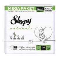 Sleepy Natural 4 Numara Bantlı Bebek Bezi 152'li