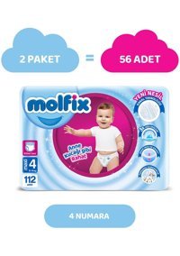 Molfix Pants 4 Numara Külot Bebek Bezi 112'li