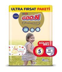 Goon Premium Soft 5 Numara Külot Bebek Bezi 180'li