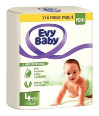Evy Baby 4 Numara Bantlı Bebek Bezi 168'li