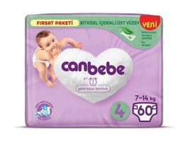 Canbebe 4 Numara Bantlı Bebek Bezi 300'lü