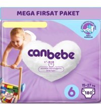 Canbebe 6 Numara Bantlı Bebek Bezi 180'li