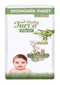 Baby Turco 5 Numara Bantlı Bebek Bezi 40'lı