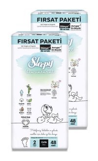 Sleepy Bio Natural 2 Numara Bantlı Bebek Bezi 96'lı