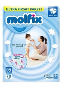 Molfix 7 Numara Bantlı Bebek Bezi 78'li