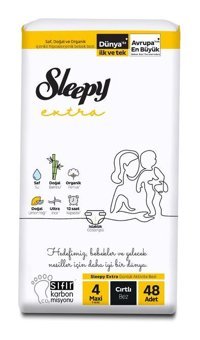Sleepy Extra 4 Numara Bantlı Bebek Bezi 48'li