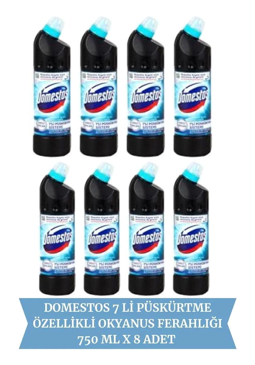 Domestos 7'li Püskürtme Okyanus Esintisi Konsantre Çamaşır Suyu 5.55 lt