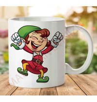 Art Hediye Elf-Free-Png-Image İki Tarafı Baskılı Kupa Bardak