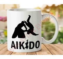 Art Hediye Aikido Dövüş İki Tarafı Baskılı Kupa Bardak