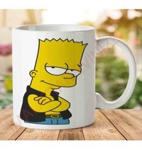 Art Hediye 1-2301 Bart Simpson İki Tarafı Baskılı Kupa Bardak