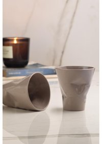 Kütahya Porselen Crash 2 Parça Mug Seti Gri