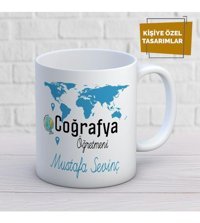 Mekstore İsim Yazılı Coğrafya Öğretmeni Kupa