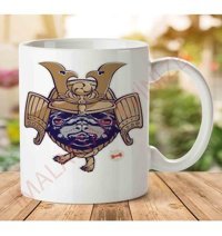 Art Hediye 1-1202 Samurai Pug İki Tarafı Baskılı Kupa Bardak