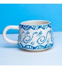 İlbay Çini Takı İlbay Seramik Kupa Mug Klasik Mavi Dönence