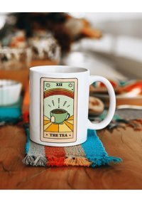 Baskıtech Tarot Kartı Tea Baskılı Kupa Bardak