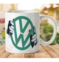 Art Hediye 1-1270 Vw Racer İki Tarafı Baskılı Kupa Bardak