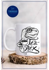 Truego Baskılı Kupa Bardak Seramik Mug - Tea-Rex