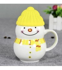 Piraye Gift Kardan Adam Sarı Kupa Bardak-1308