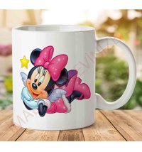 Art Hediye A2461 Minnie Mouse İki Tarafı Baskılı Kupa Bardak