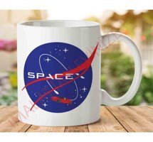 Art Hediye Spacex Nasa İki Tarafı Baskılı Kupa Bardak