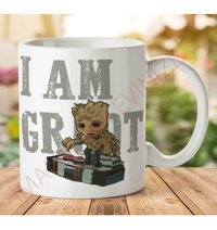 Art Hediye 1-1069 I Am Groot İki Tarafı Baskılı Kupa Bardak
