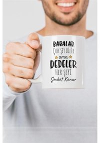 Baş Hediye Dükkanı Dedeler Herşeyi Bilir Baskılı Bardak