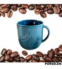 Milena Life Point Porselen Kupa Bardak Mavi 250 ml