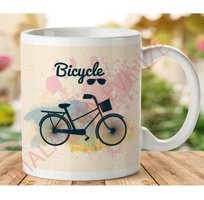 Art Hediye 1-54 Bıcycle İki Tarafı Baskılı Kupa Bardak