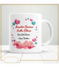 Mekstore Anneler Günün Kutlu Olsun Yazılı Kupa