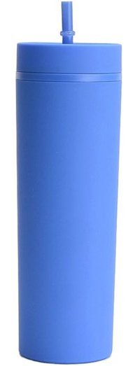 Luckystar 16Oz Çift Cidarlı Plastik Kupa - Mavi