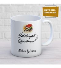Mekstore İsim Yazılı Edebiyat Öğretmeni Kupa