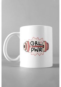 Hediyexpres Girl Power Tasarımlı Beyaz Kupa Bardak