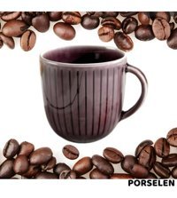 Milena Life Point Porselen Kupa Bardak Mürdüm 250 ml