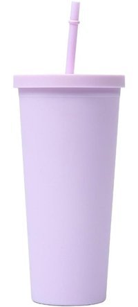 Luckystar Modern Düz Kapaklı Plastik Su Şişesi - Mor