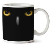 Art Hediye Owl Eyes İki Tarafı Baskılı Kupa Bardak