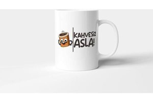 Promosyon Dünyam Baskılı Kupa Bardak - Kahvesiz Asla