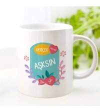 Bk Kişiye Özel Gerçek Aşksın Beyaz Kupa Bardak