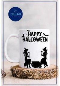 Truego Baskılı Kupa Bardak Seramik Mug - Happy Halloween