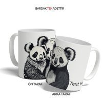 Kreatif Kupa Panda Çifti Kupası: Sevgililer Günü Hediyesi